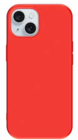 Housse de protection en silicone pour iPhone 15 (Boite/Blister) rouge