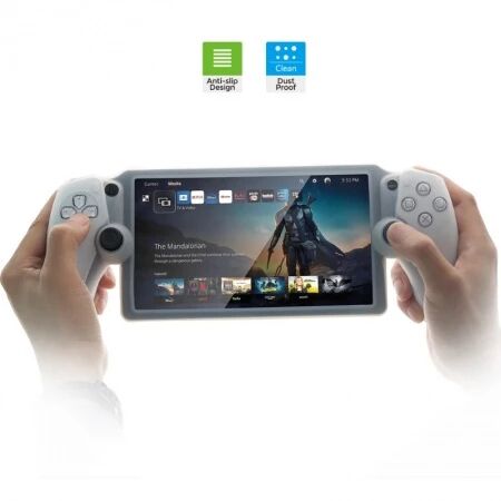 Housse de protection en silicone pour PlayStation 5 / PS5 Portal DOBE TP5-3586 (Boite/blister) blanc mat/rouge transparent/bleu transparent