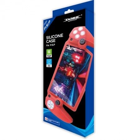 Housse de protection en silicone pour PlayStation 5 / PS5 Portal DOBE TP5-3586 (Boite/blister) blanc mat/rouge transparent/bleu transparent