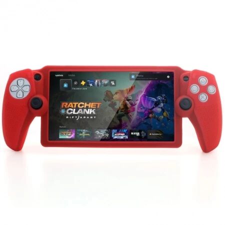 Housse de protection en silicone pour PlayStation 5 / PS5 Portal DOBE TP5-3586 (Boite/blister) blanc mat/rouge transparent/bleu transparent