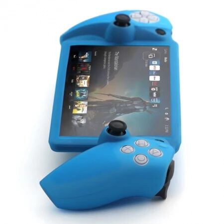 Housse de protection en silicone pour PlayStation 5 / PS5 Portal DOBE TP5-3586 (Boite/blister) blanc mat/rouge transparent/bleu transparent