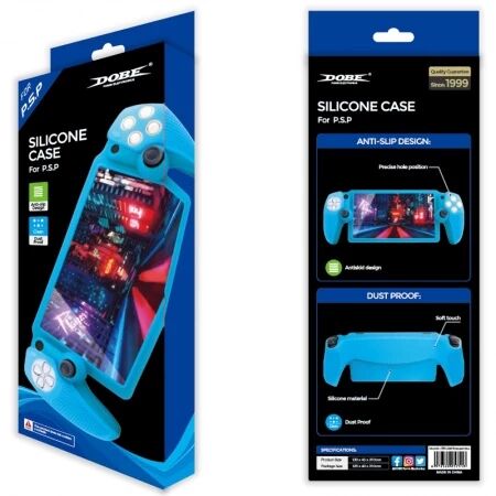 Housse de protection en silicone pour PlayStation 5 / PS5 Portal DOBE TP5-3586 (Boite/blister) blanc mat/rouge transparent/bleu transparent