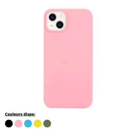 Housse de protection en silicone rigide pour iPhone 15 Plus (Boite/BLISTER) rose
