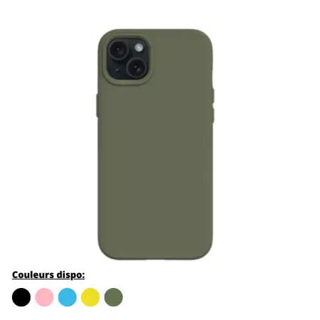 Housse de protection en silicone rigide pour iPhone 15 Plus (Boite/BLISTER) vert