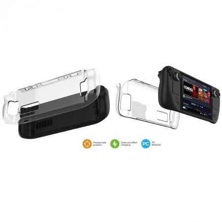 Housse de protection rigide pour Steam Deck DOBE TY-2835 (Boite/blister) transparent