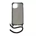 Housse de protection silicone pour Iphone 13 Mini avec cordon (Boite/BLISTER) noir transparent
