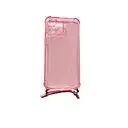 Housse de protection silicone pour Iphone 13 Pro Max avec cordon (Boite/BLISTER) rose transparent