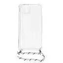 Housse de protection silicone pour Iphone 14 Plus avec cordon (Boite/BLISTER) blanc transparent