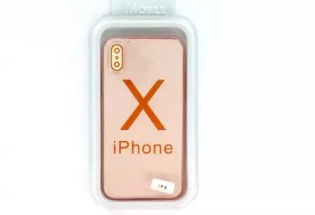 Housse de protection silicone pour Iphone X (Boite/BLISTER) rose
