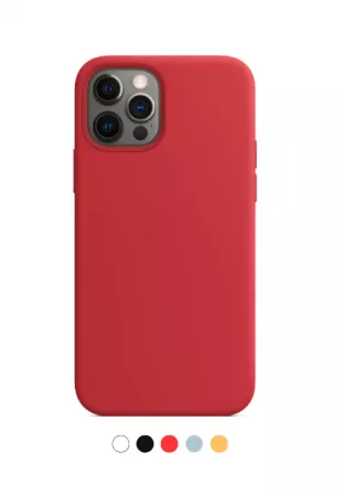 Housse de protection silicone rigide pour Iphone 15 Pro (Boite / BLISTER) rouge
