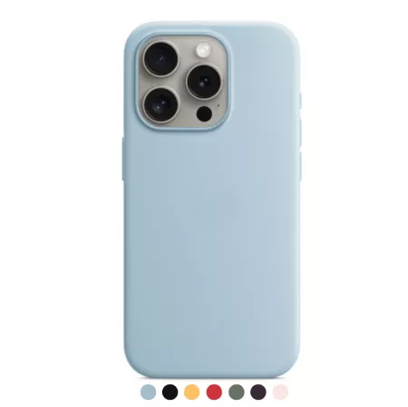 Housse de protection silicone rigide pour iPhone 16 Pro (Boite/BLISTER) bleu
