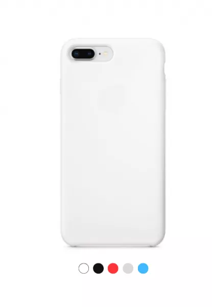 Housse de protection silicone rigide pour iPhone 8 plus / iPhone 7 plus (Boite/BLISTER) blanc