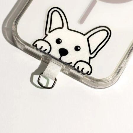 Insert universel en nylon pour fixation de cordon de smartphone chien