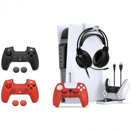 Kit 8 en 1 support et charge pour PlayStation 5 / PS5 DOBE TP5-35118 (Boite/blister)