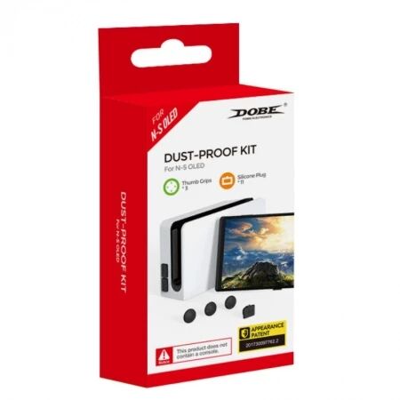 Kit anti-poussière pour Nintendo Switch DOBE TNS-2122 (Boite/blister) noir