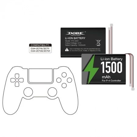 Kit batterie de remplacement pour manette PlayStation 4 / PS4 DOBE TP4-5401