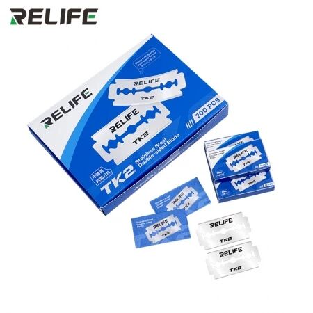 Kit de 200 lames de pr&eacute;cision double face RELIFE TK2