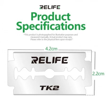 Kit de 200 lames de pr&eacute;cision double face RELIFE TK2