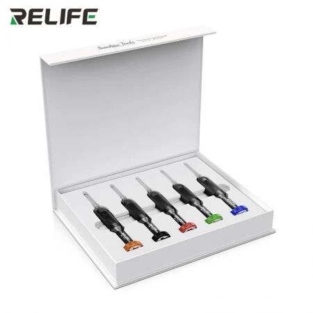 Kit de 5 tournevis de pr&eacute;cision &agrave; t&ecirc;te rotative RELIFE RL-717A