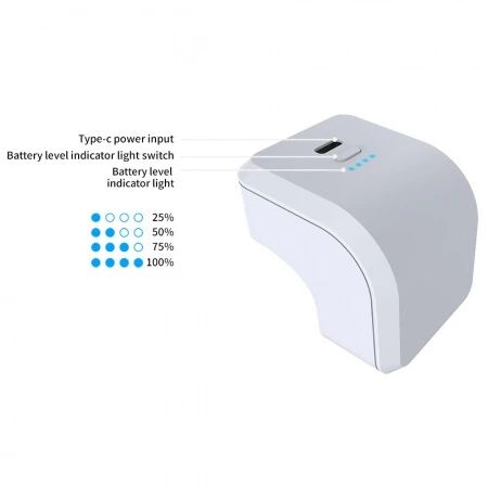 Kit de batterie externe à clip arrière pour manette PlayStation 5 / PS5 / manette Elite DOBE TP5-3503 (Boite/blister) blanc