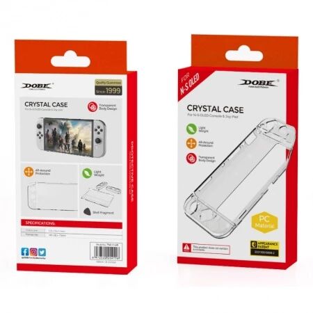 Kit de protection antichocs & anti-rayures pour Nintendo Switch OLED DOBE TNS-1133B (Boite/blister) transparent