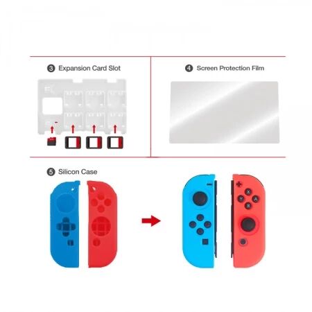 Kit de protection pour Nintendo Switch DOBE TNS-1749 (Boite/blister)