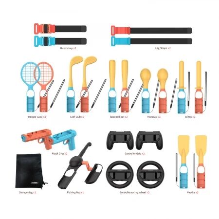Kit de sport 24pcs pour Nintendo Switch 2 DOBE TNS-5113 (Boite/blister)