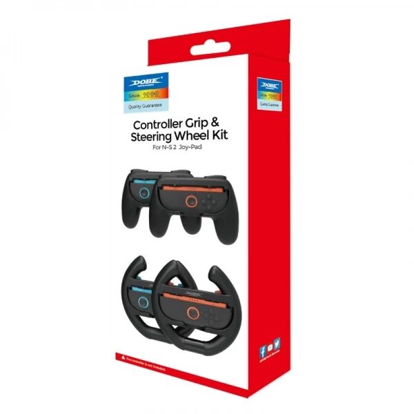 Kit Grip 4pcs vanettes et volants pour Nintendo Switch 2 DOBE TNS-5109 (Boite/blister) noir