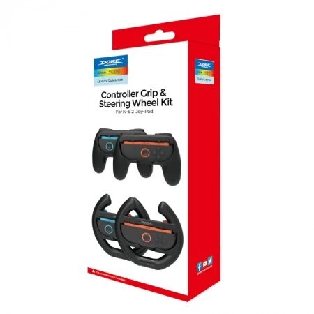 Kit Grip 4pcs vanettes et volants pour Nintendo Switch 2 DOBE TNS-5109 (Boite/blister) noir