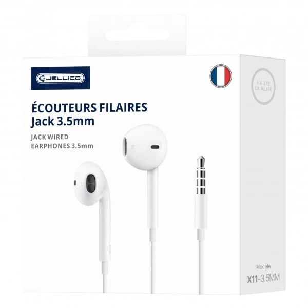 Kit pieton (Jack) avec micro JELLICO X11(Boite/blister) blanc