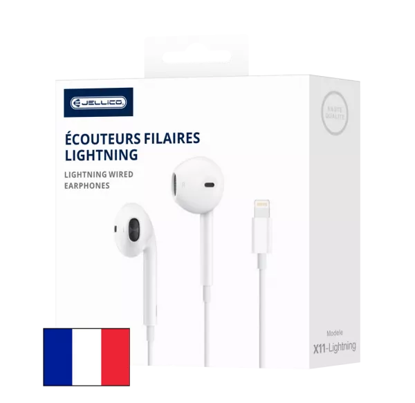 Kit pieton (Lightning bluetooth) avec micro JELLICO X11 (Boite/blister) blanc