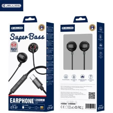 Kit pieton (USB-C/Type C) avec micro JELLICO CT-37 (Boite/blister) noir