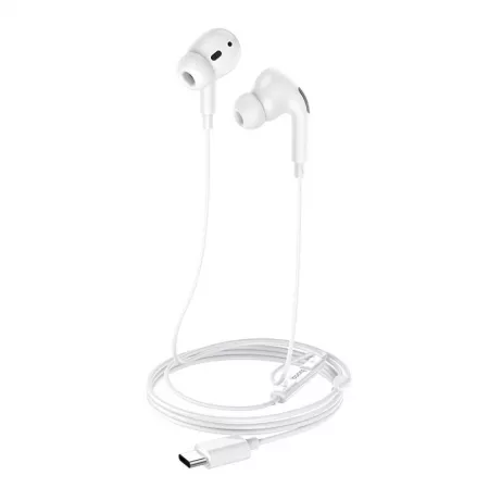 Kit pieton intra-auriculaire (USB-C/Type C) HOCO M1 Pro (Boite/BLISTER) non compatible Samsung blanc