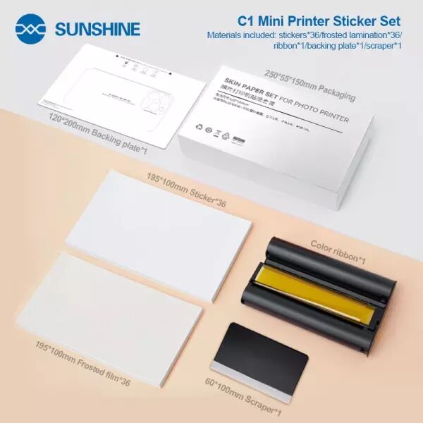 Kit pour imprimante de films en couleur SUNSHINE C1 MINI