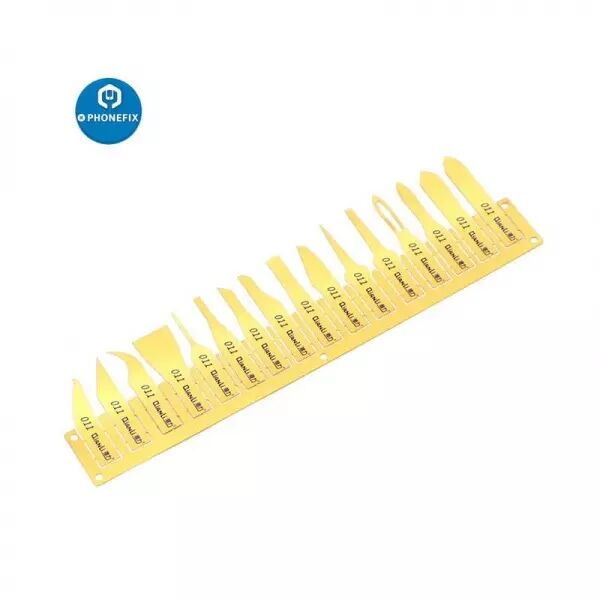 Lames de retrait de colle / de puce IC 011 (16 en 1) QIANLI