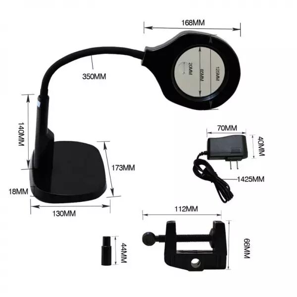 Lampe LED grossissante BEST BST-9145T noir