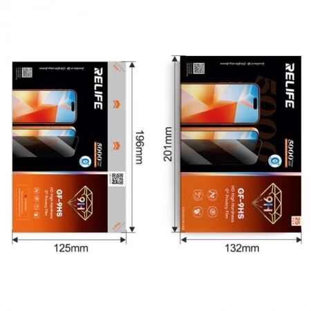 Lot de 10 films \ hydrogel\  effet priv&eacute; RELIFE GF-9HS HD 9H pour machine Sunshine C4 Pro / C4 Pro Max