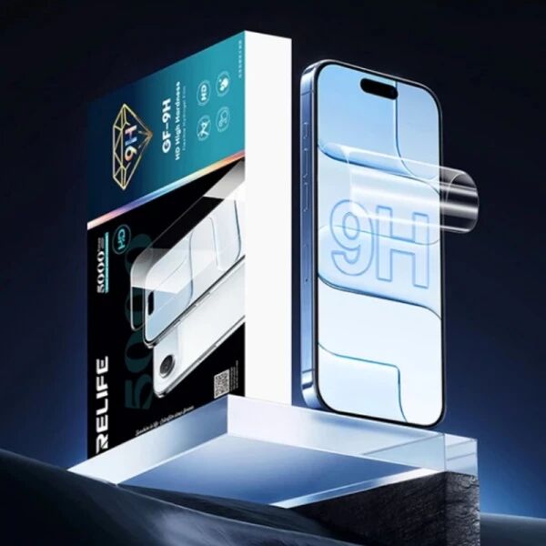 Lot de 10 films \ hydrogel\  haute transparence RELIFE GF-9H HD 9H pour machine Sunshine C4 Pro / C4 Pro Max