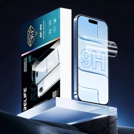 Lot de 10 films \ hydrogel\  haute transparence RELIFE GF-9H HD 9H pour machine Sunshine C4 Pro / C4 Pro Max
