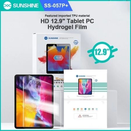 Lot de 10 films \ hydrogel\  Sunshine SS-057P+ pour tablette,console, smartphone, watch...