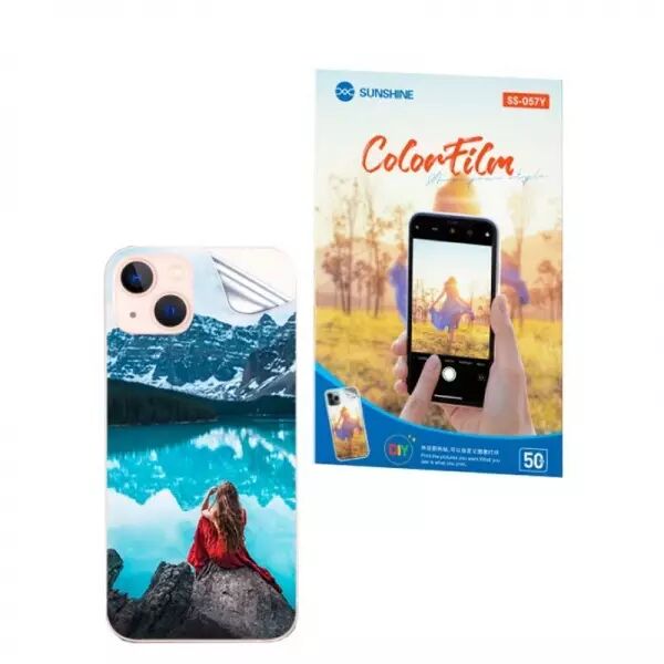 Lot de 10 films de personnalisation de face arri�re \ hydrogel\  SUNSHINE SS-057Y pour smartphones (Boite/BLISTER)