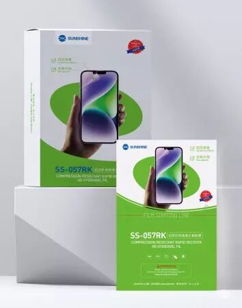Lot de 10 films de protection \ hydrogel\  Anti-Stress SUNSHINE SS-057RK HD pour smartphones (Boite/BLISTER)