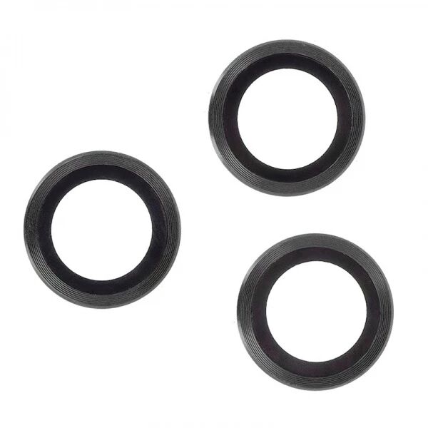 Lot de 2 protections de lentille camera pour iPhone 15 / 15 Plus avec cadre noir