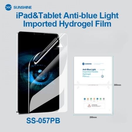 Lot de 20 films \ hydrogel\  TPU anti lumi&egrave;re bleue SUNSHINE SS-U57PB grande taille pour smartphones,tablettes,consoles, montres