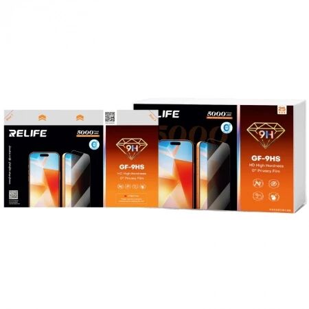 Lot de 25 films \ hydrogel\  effet priv&eacute; RELIFE GF-9HS HD 9H pour machine Sunshine C4 Pro / C4 Pro Max