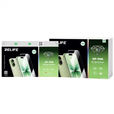 Lot de 25 films \ hydrogel\  haute transparence RELIFE GF-7HA HD pour machine Sunshine C4 Pro / C4 Pro Max