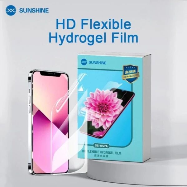 Lot de 50 films \ hydrogel\  PVC HD ultra-transparent et flexible SUNSHINE SS-057A  pour smartphones