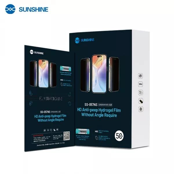Lot de 50 films de protection \ hydrogel\  SUNSHINE SS-057NS effet priv� 360�