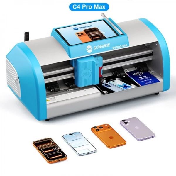Machine de d�coupe de films \ hydrogel\  en Wifi avec �cran tactile Sunshine C4 Pro Max pour smartphone, tablettes et montres jusqu\'� 16 pouces