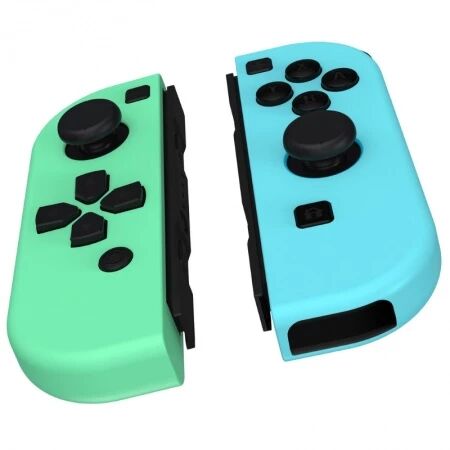 Manettes Joy-Con gauche/droite Animal Crossing pour Nintendo Switch DOBE TNS-1864X (Boite/blister) bleu/vert